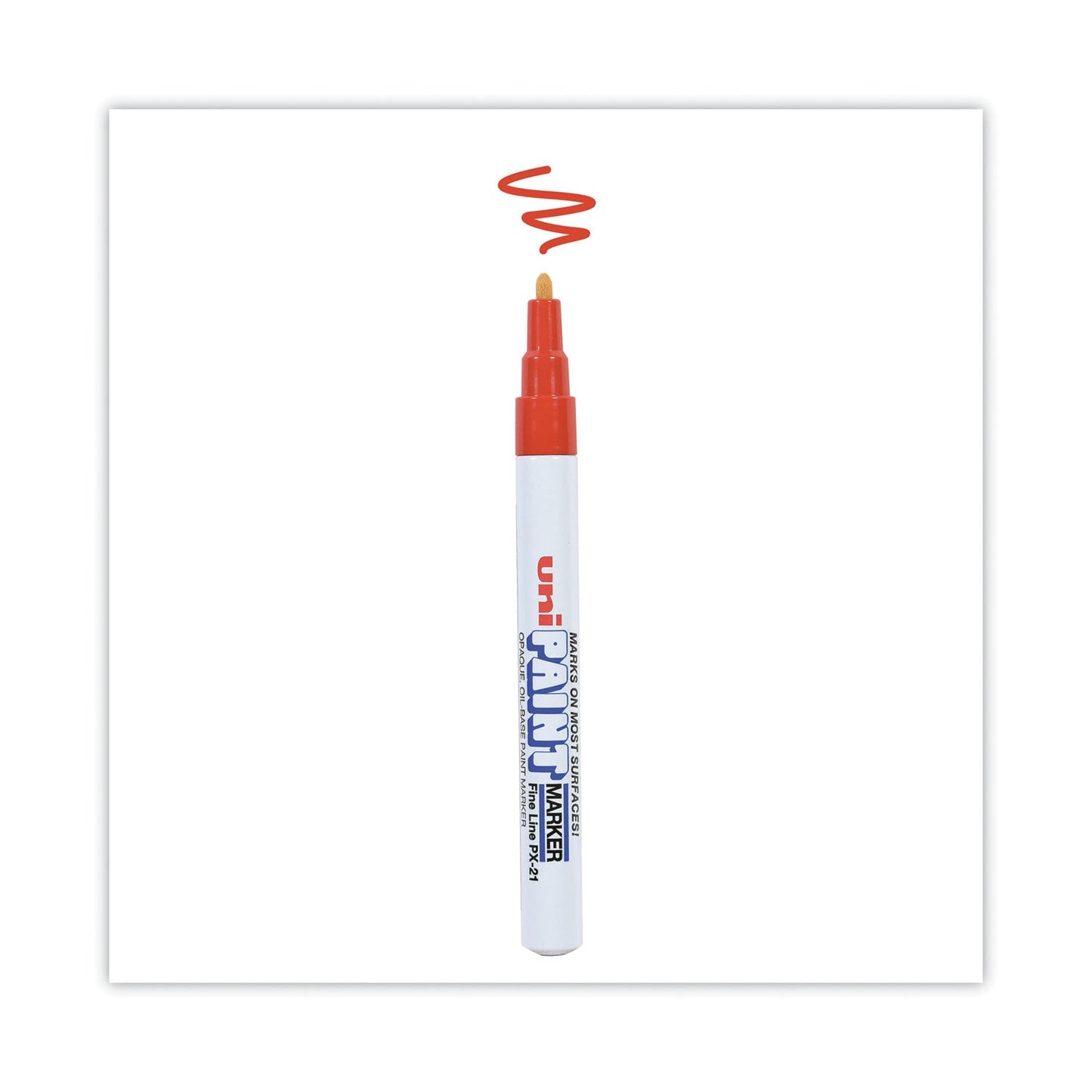 uni Permanent Marker, Fine Bullet Tip, Red