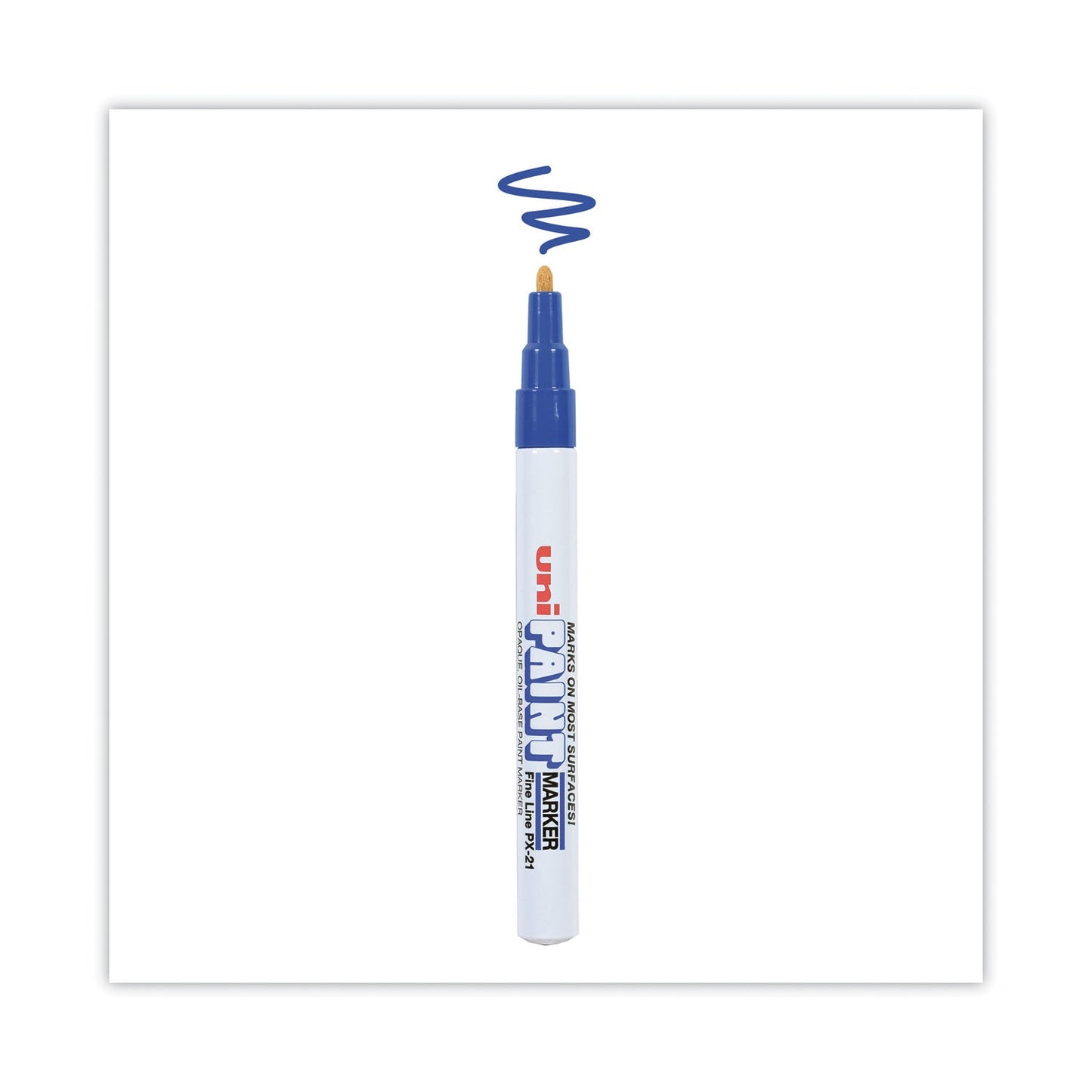 uni Permanent Marker, Fine Bullet Tip, Blue
