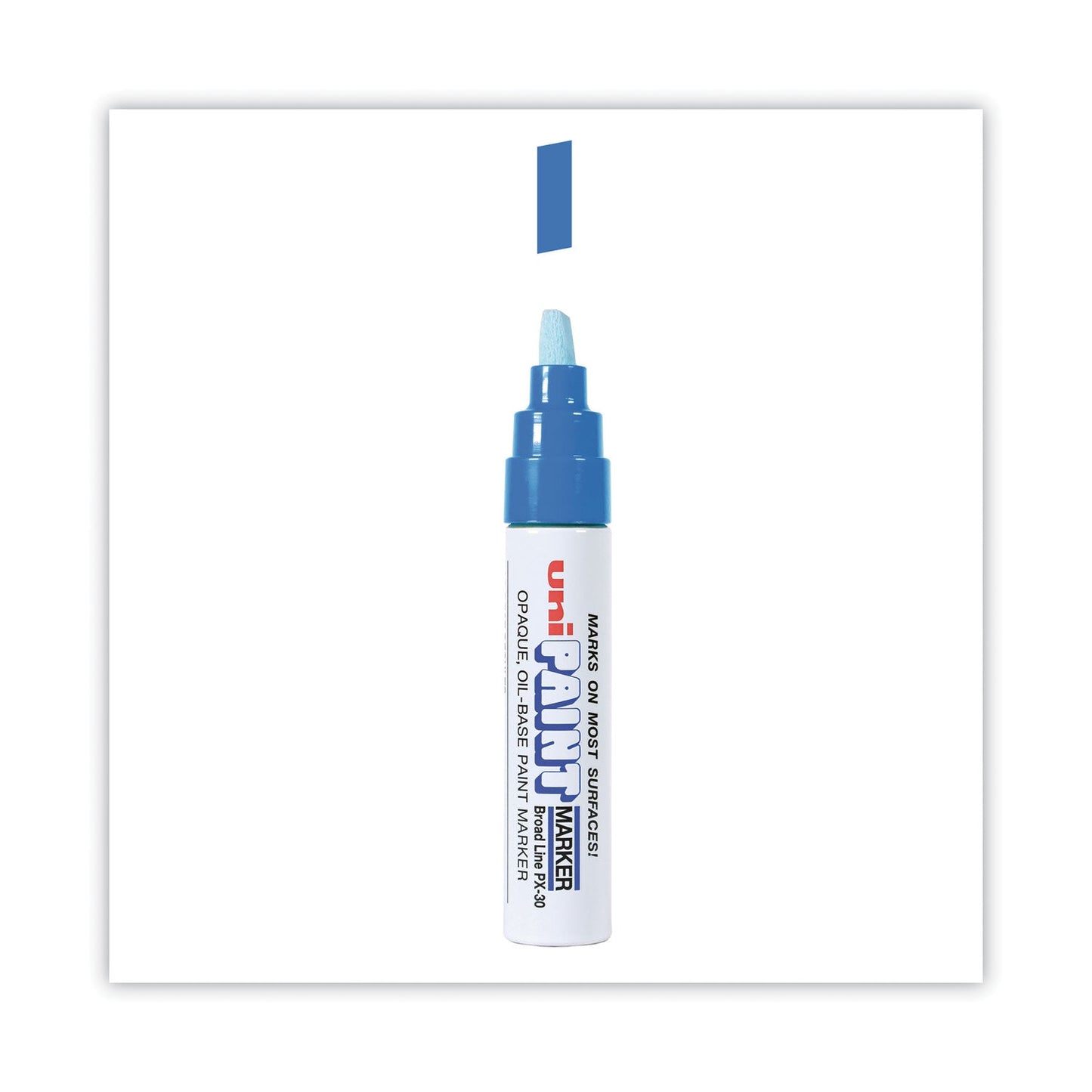 uni Permanent Marker, Broad Chisel Tip, Blue