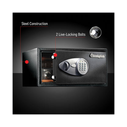 Sentry Electronic Lock Security Safe, 1 cu ft, 16.94w x 14.56d x 8.88h, Black