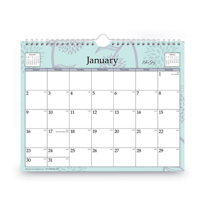 Blue Sky Rue Du Flore Wall Calendar, Rue du Flore Artwork, 11 x 8.75, White/Jade/Lavender Sheets, 12-Month (Jan to Dec): 2023