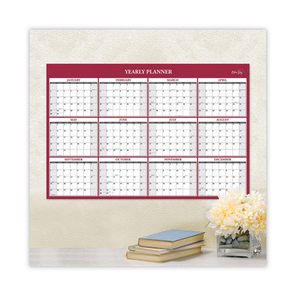 Blue Sky Classic Red Laminated Erasable Wall Calendar, Classic Red Artwork, 36 x 24, White/Red/Gray Sheets, 12-Month (Jan-Dec): 2023