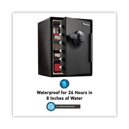 Sentry Fire-Safe with Digital Keypad Access, 2 cu ft, 18.67w x 19.38d x 23.88h, Black