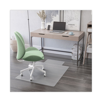 deflecto EconoMat All Day Use Chair Mat for Hard Floors, Lip, 46 x 60, Low Pile, Clear