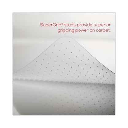 deflecto SuperMat Frequent Use Chair Mat for Medium Pile Carpet, 36 x 48, Rectangular, Clear