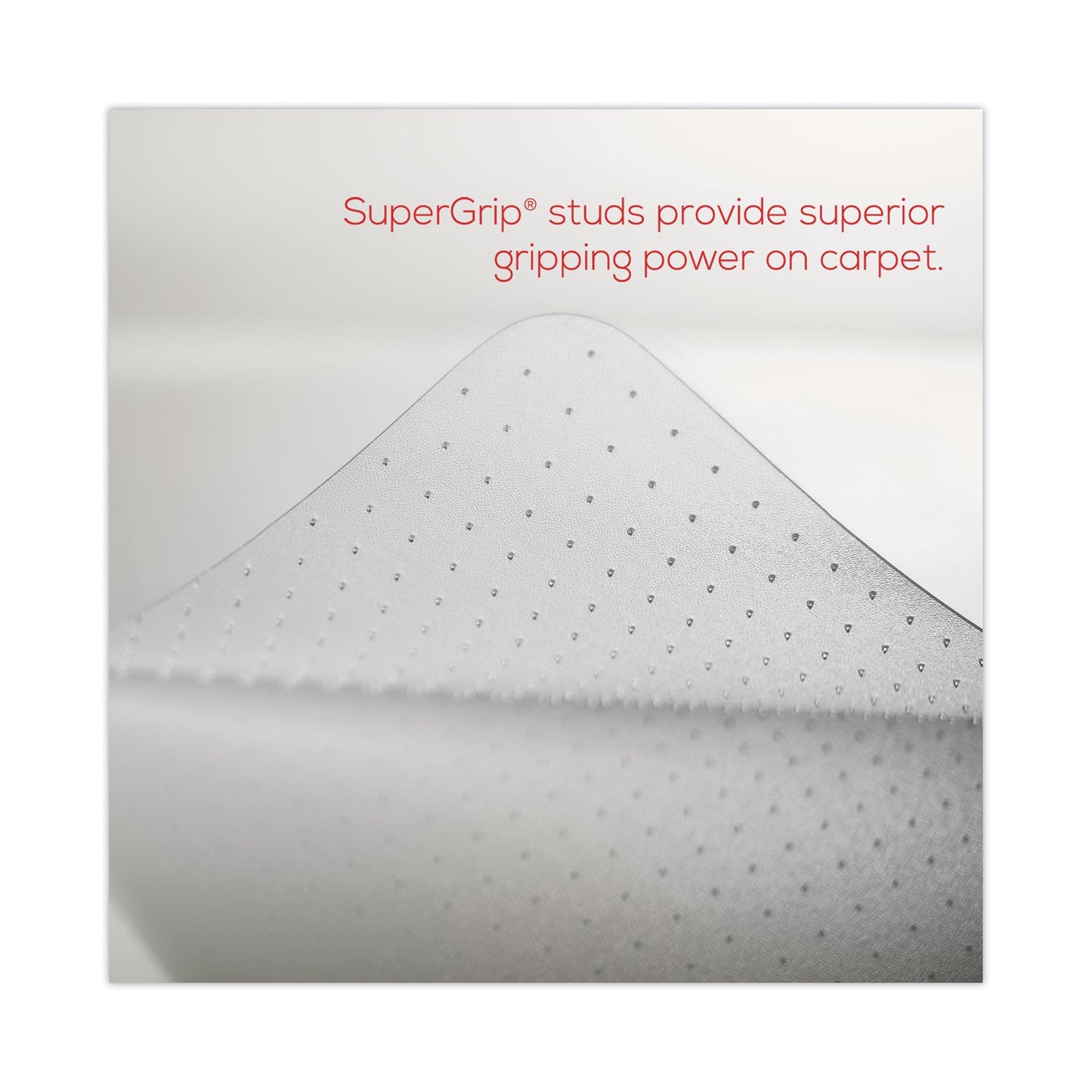 deflecto SuperMat Frequent Use Chair Mat, Med Pile Carpet, Flat, 45 x 53, Rectangular, Clear