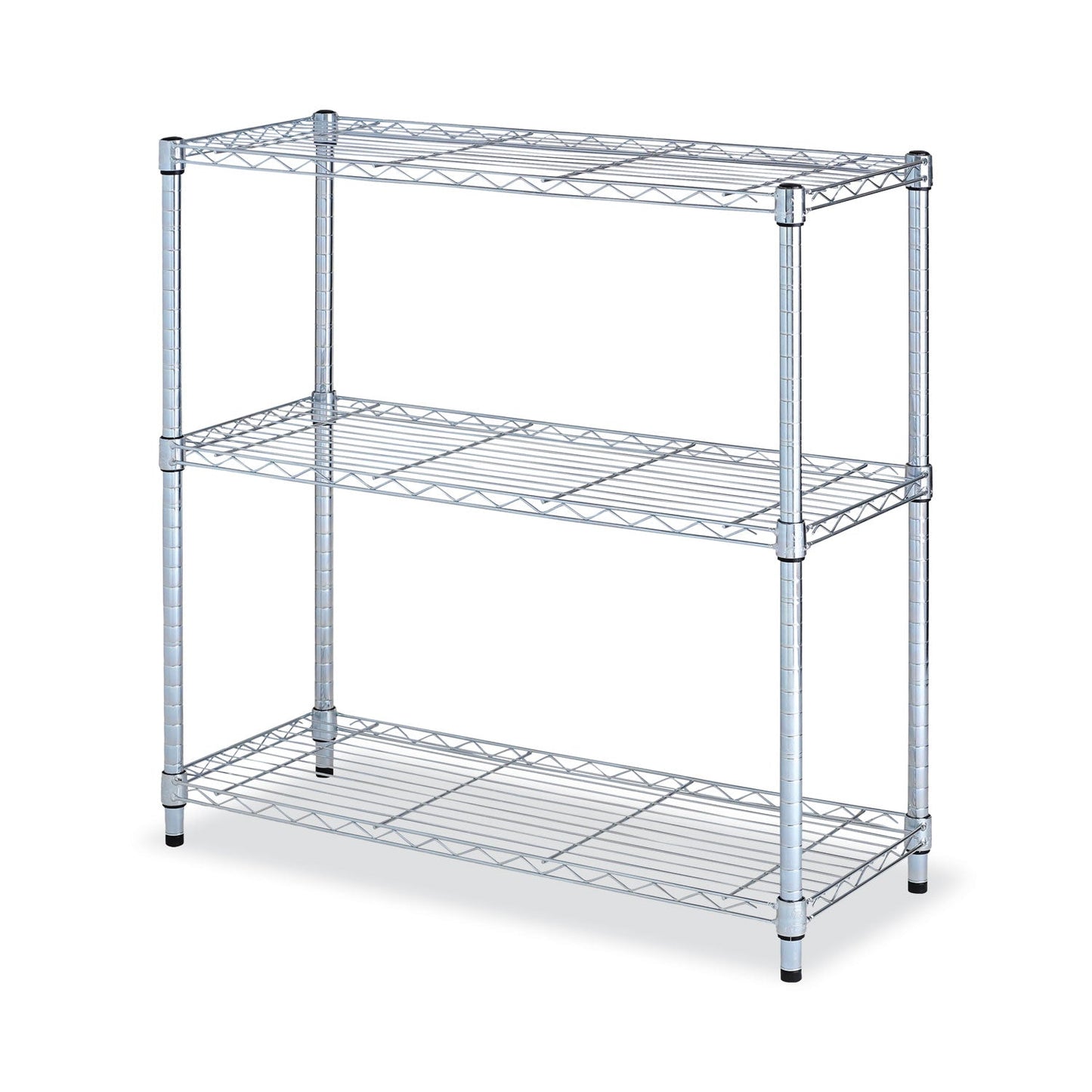 Alera Residential Wire Shelving, Three-Shelf, 36w x 14d x 36h, Silver