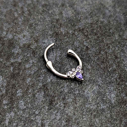 16G 5/16 Purple Gem Bee Glamour Cartilage Clicker