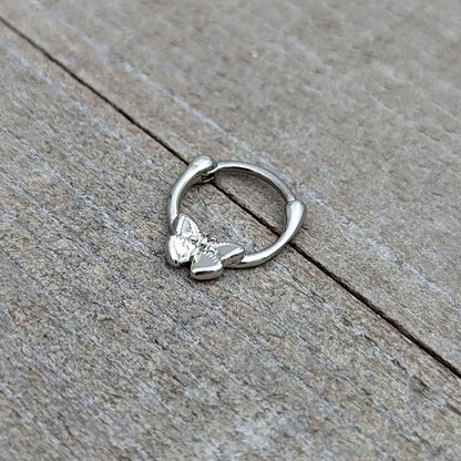 16G 5/16 Simple Textured Butterfly Cartilage Clicker