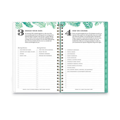 Blue Sky Day Designer Academic Year Weekly/Monthly Frosted Planner, Palms Artwork, 8 x 5, 12-Month (July-June): 2022-2023