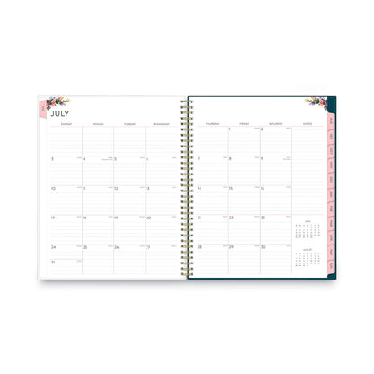 Blue Sky Greta Academic Year Weekly/Monthly Planner, Greta Floral Artwork, 11.5 x 8, Green Cover, 12-Month (July-June): 2022-2023