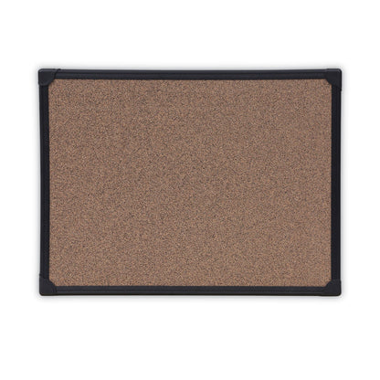 Universal Tech Cork Board, 24 x 18, Cork, Black Frame