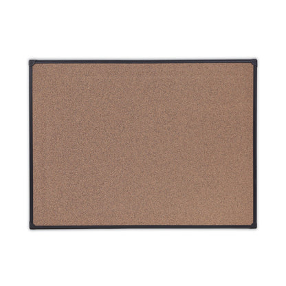 Universal Tech Cork Board, 48 x 36, Cork, Black Frame