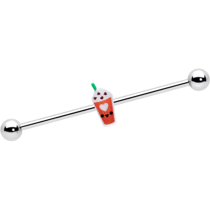 14G Sweet Pumpkin Frappe Thanksgiving Industrial Barbell 38mm