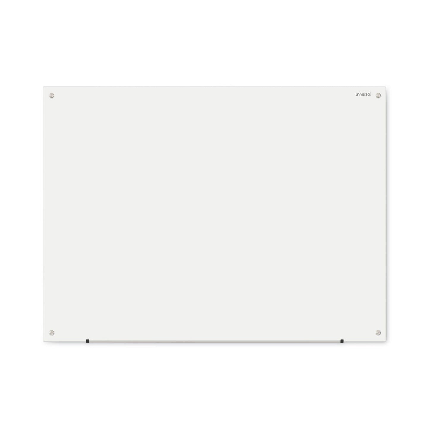 Universal Frameless Glass Marker Board, 48" x 36", White