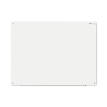 Universal Frameless Glass Marker Board, 48" x 36", White