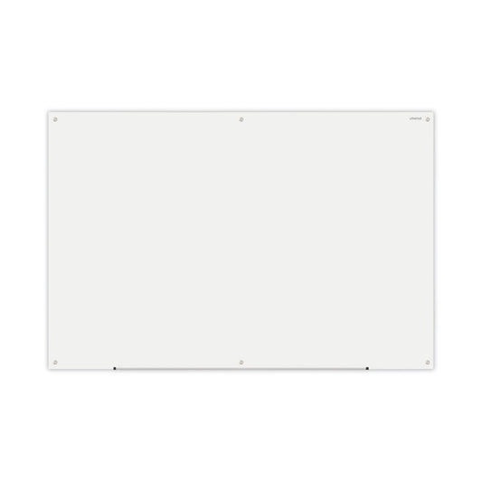 Universal Frameless Glass Marker Board, 72" x 48", White