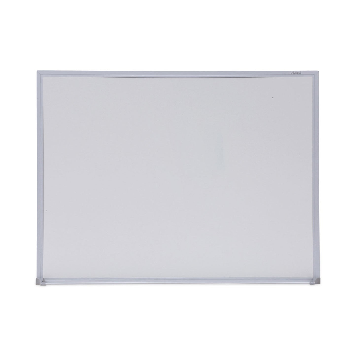 Universal Dry-Erase Board, Melamine, 24 x 18, Satin-Finished Aluminum Frame