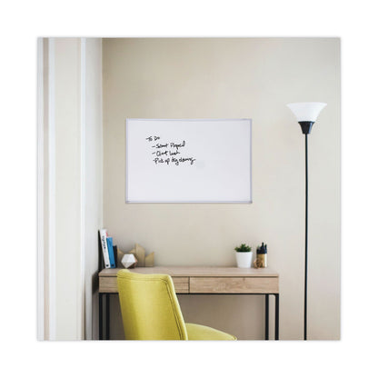 Universal Dry Erase Board, Melamine, 36 x 24, Satin-Finished Aluminum Frame