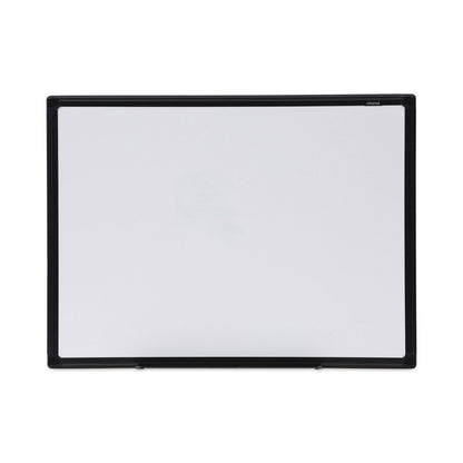 Universal Dry Erase Board, Melamine, 24 x 18, Black Frame