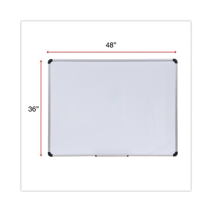 Universal Magnetic Steel Dry Erase Board, 48 x 36, White, Aluminum Frame
