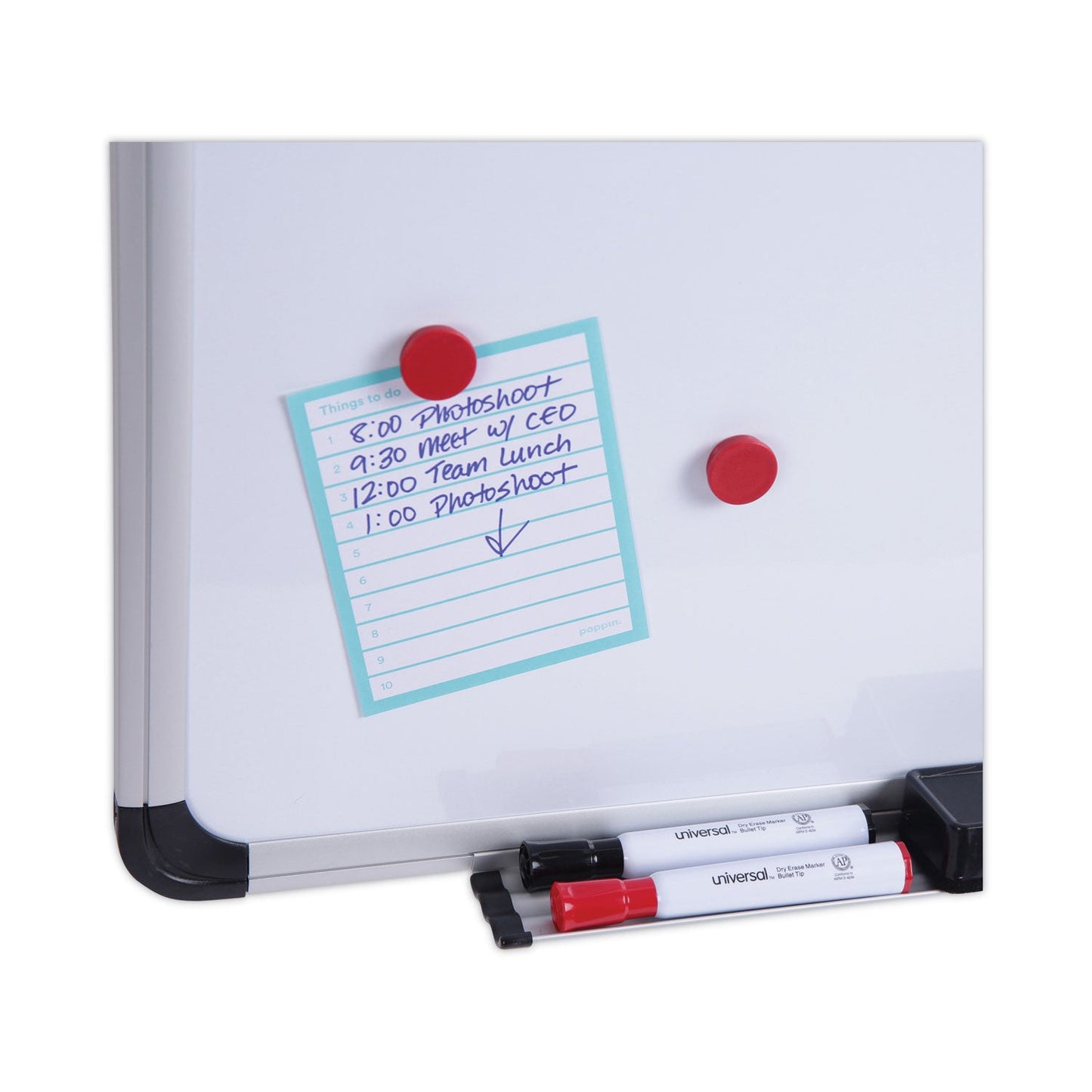 Universal Porcelain Magnetic Dry Erase Board, 24 x 36, White