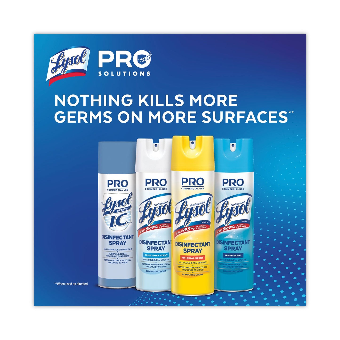 Professional LYSOL Disinfectant Spray, Fresh Scent, 19 oz Aerosol Spray, 12/Carton