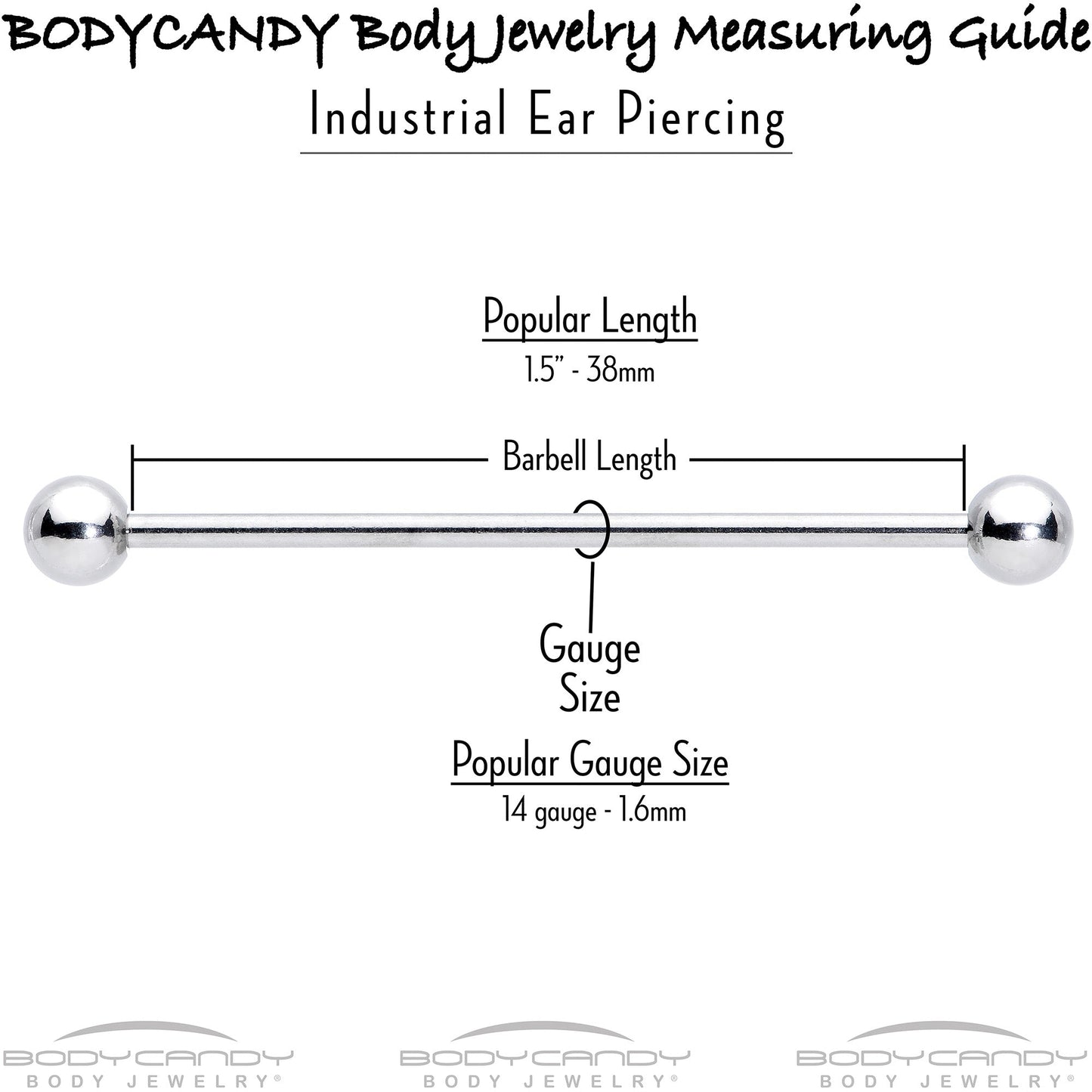 14G Red Gem Gold Tone Deco Holiday Tree Industrial Barbell 38mm