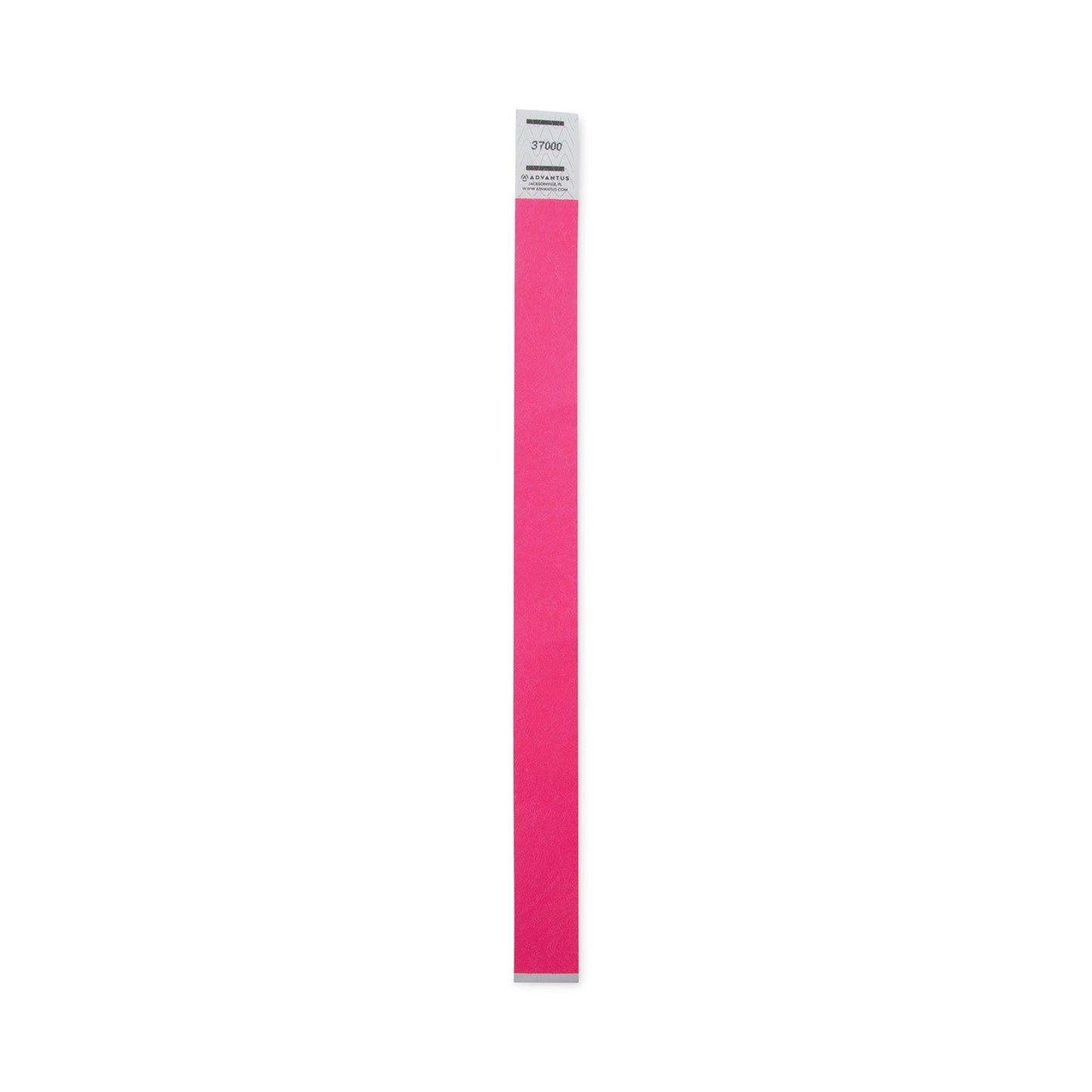 Advantus Crowd Management Wristbands, Sequentially Numbered, 9.75" x 0.75", Neon Pink, 500/Pack
