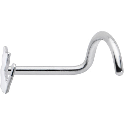 20G 1/4 Silhouette Kitty Cat Left Side Nose Screw