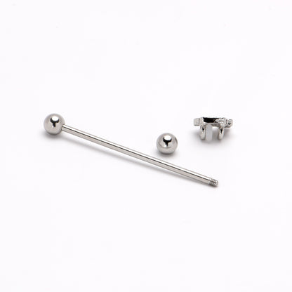 14G Sweet Happy Cupcake Industrial Barbell 38mm