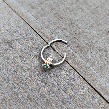 16G 3/8 Sweet Holiday Candle Christmas Hinged Segment Ring