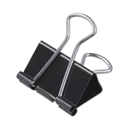 Universal Binder Clips with Storage Tub, Medium, Black/Silver, 24/Pack