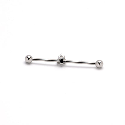 14G Sweet Happy Heart Lollipop Industrial Barbell 38mm
