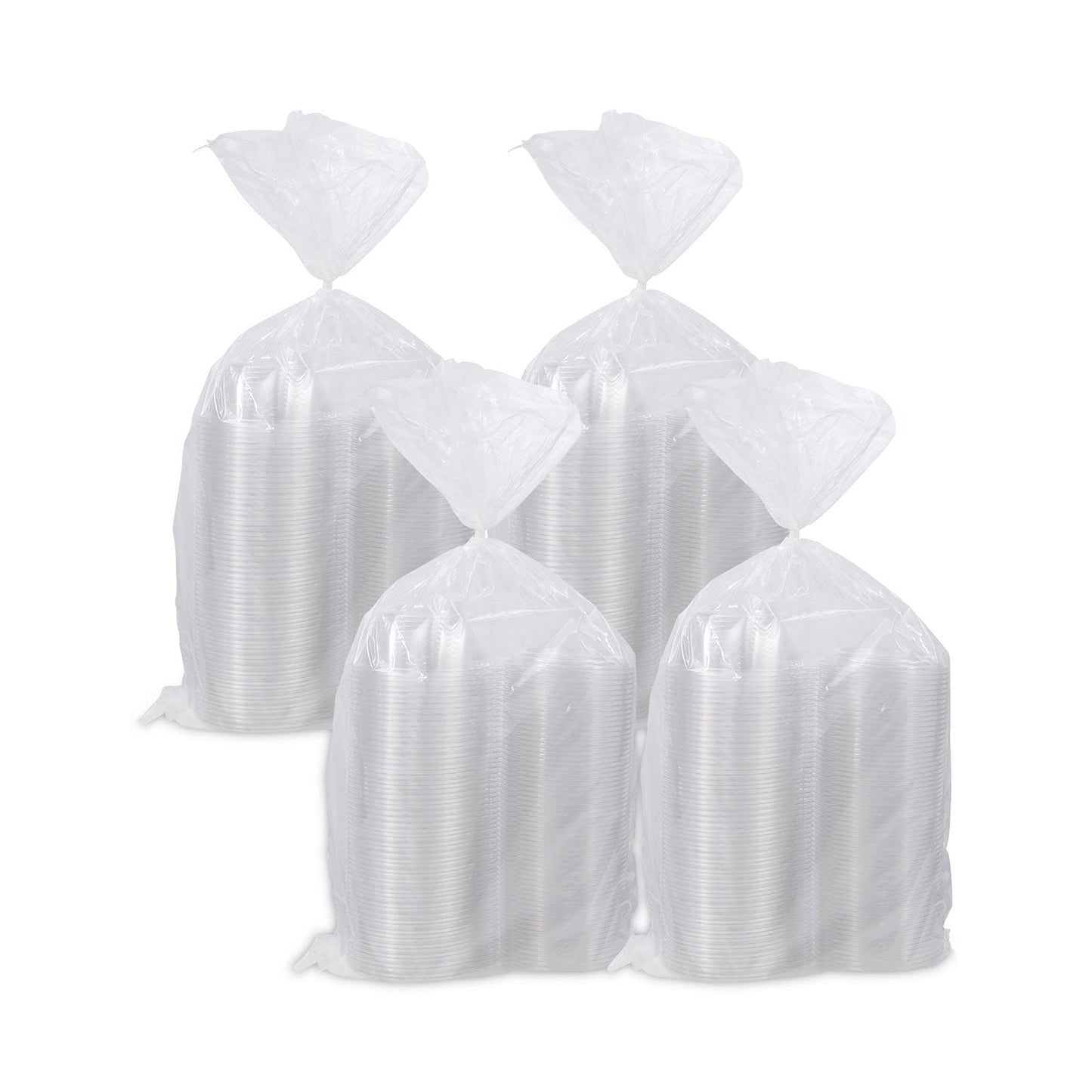 Dart Tamper-Resistant, Tamper-Evident Bowls with Dome Lid, 12 oz, 5.5" Diameter x 2.6"h, Clear, Plastic, 240/Carton