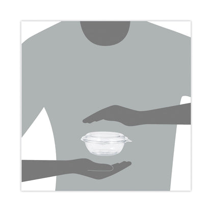 Dart Tamper-Resistant, Tamper-Evident Bowls with Dome Lid, 8 oz, 5.5" Diameter x 2.1"h, Clear, Plastic, 240/Carton