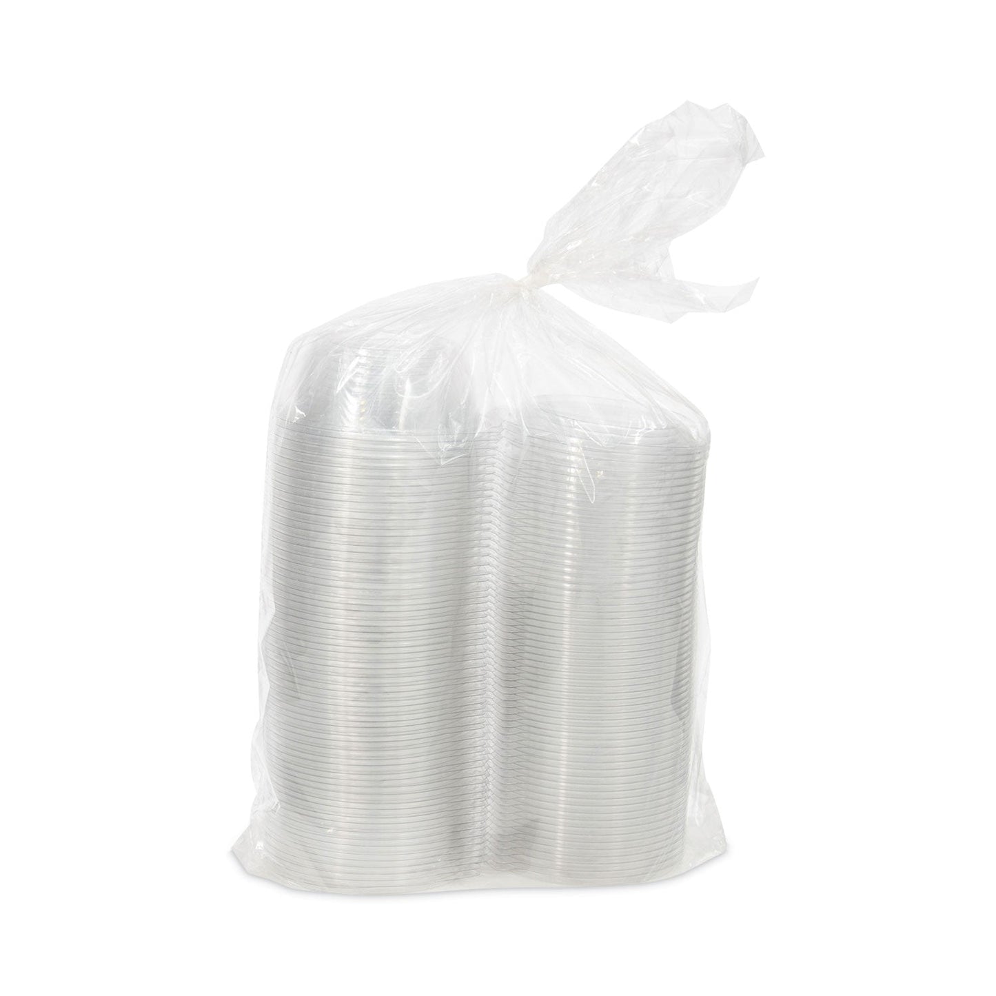 Dart Tamper-Resistant, Tamper-Evident Bowls with Dome Lid, 8 oz, 5.5" Diameter x 2.1"h, Clear, Plastic, 240/Carton
