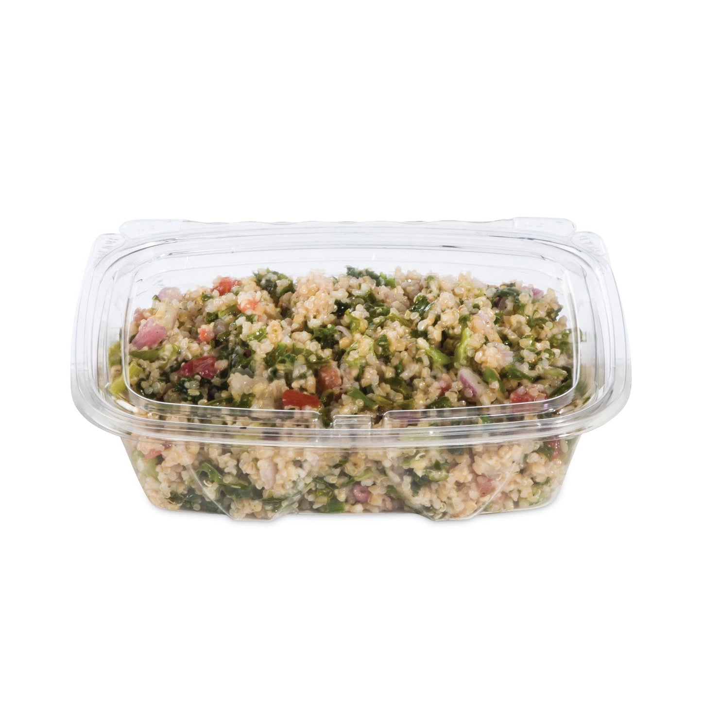 Dart ClearPac SafeSeal Tamper-Resistant, Tamper-Evident Containers, Tall, Flat Lid, 20 oz, 5.7 x 7.3 x 1.8, Clear, Plastic, 200/CT