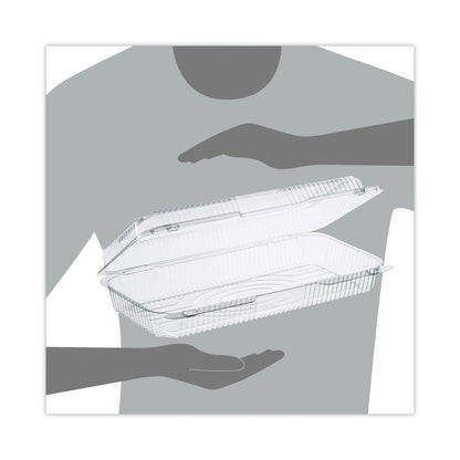 Dart StayLock Clear Hinged Lid Containers, 50.2 oz, 6.8 x 13.4 x 2.6, Plastic, 200/Carton