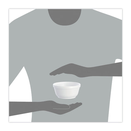 Dart Insulated Foam Bowls, 12 oz, White, 50/Pack, 20 Packs/Carton