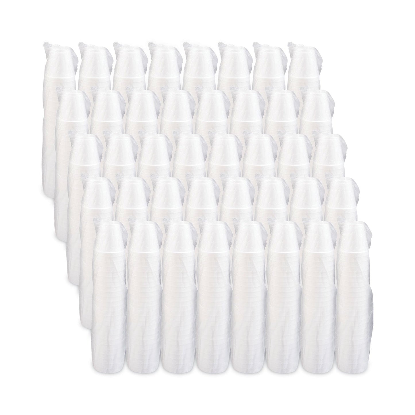 Dart Foam Drink Cups, 8 oz, White, 25/Bag, 40 Bags/Carton