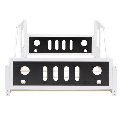 Classic Car Shaped Platform Bed With Wheels