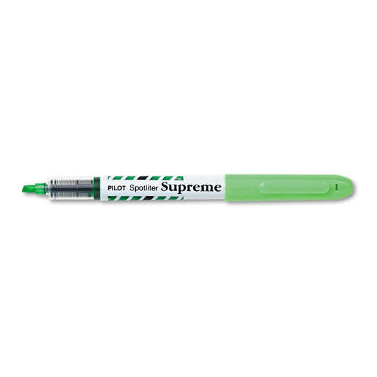 Pilot Spotliter Supreme Highlighter, Fluorescent Green Ink, Chisel Tip, Green/White Barrel