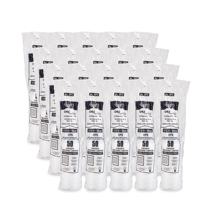 Dart Conex ClearPro Plastic Cold Cups, 12 oz, Clear, 50/Sleeve, 20 Sleeves/Carton
