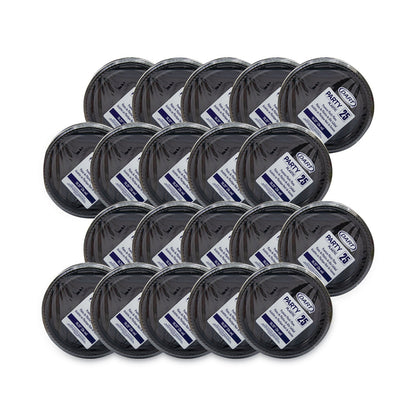 Dart Party Plastic Plates, 10.25 dia", Black, 500/Carton
