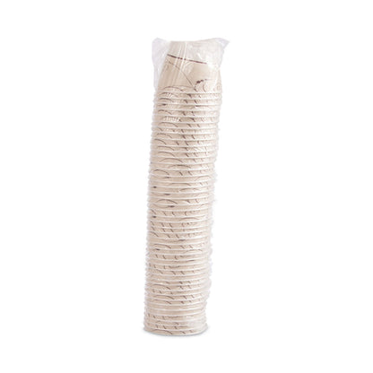Dart Trophy Plus Dual Temperature Insulated Cups in Symphony Design, 9 oz, Beige, Individual Wrapped, 900/Carton
