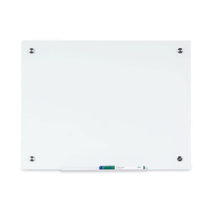 MasterVision Magnetic Glass Dry Erase Board, 72 x 48 x 2, Opaque White