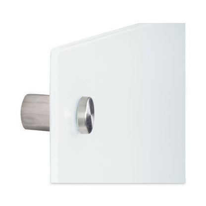 MasterVision Magnetic Glass Dry Erase Board, 72 x 48 x 2, Opaque White