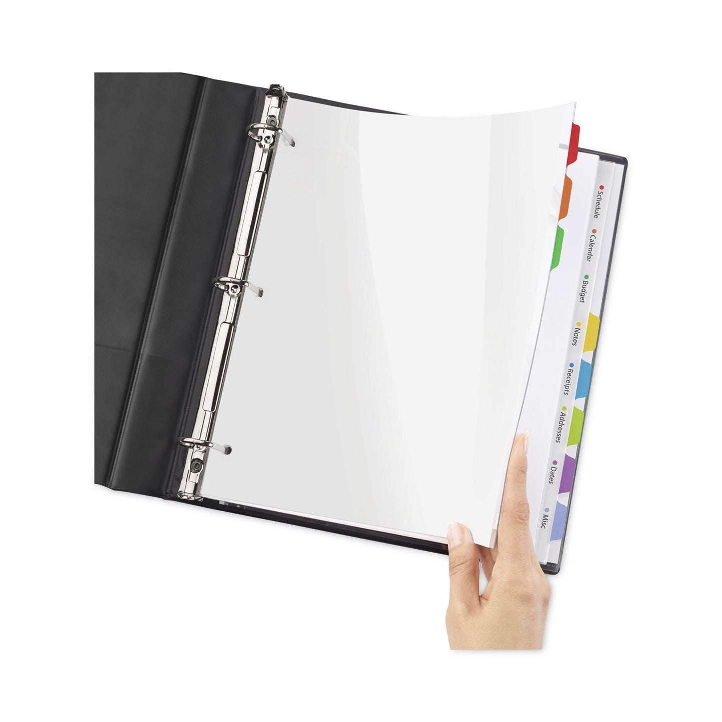 Avery Clear Easy View Plastic Dividers with Multicolored Tabs and Sheet Protector, 8-Tab, 11 x 8.5, Clear, 1 Set