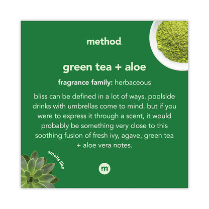 Method Gel Hand Wash, Green Tea + Aloe, 12 oz Pump Bottle, 6/Carton